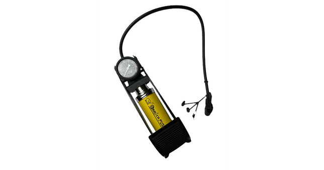 Foot pump with pressure gauge, 118 PSI 8 Bar