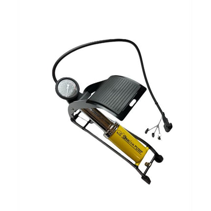 Foot pump with pressure gauge, 118 PSI 8 Bar