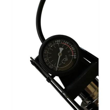 Foot pump with pressure gauge, 118 PSI 8 Bar