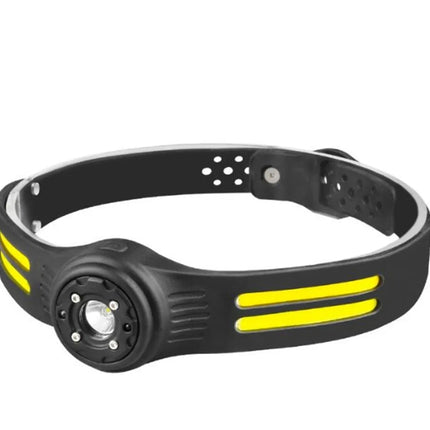 COB LED Headlight, Motion Sensor Headlight 360 Degree Rotating Safety Waterproof USB Rechargeable 6 Light Modes Silicone for Night Cycling