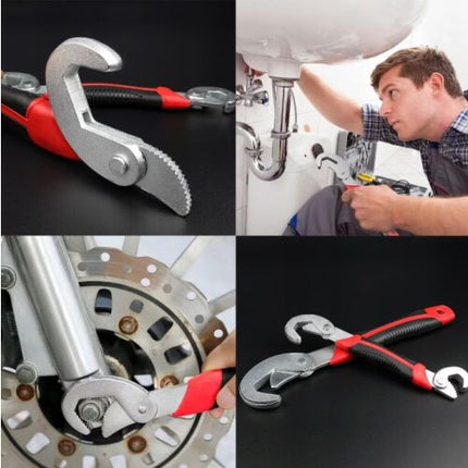 2 pcs adjustable universal wrench set, 9-32 mm, chrome vanadium steel, multi-function