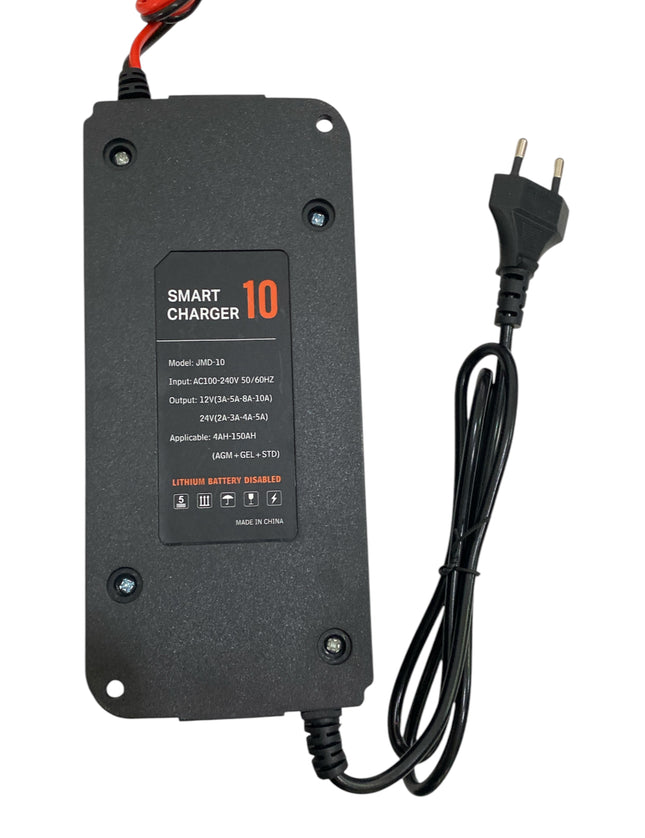 Intelligent automatic charger for car battery, multiple protection, 12V/24V, 10A