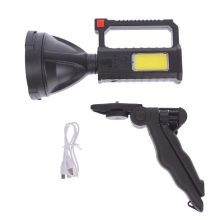 LED flashlight with stand L-832 rechargeable -USB- power - 10W