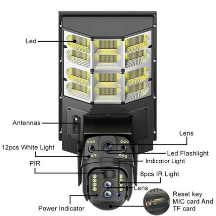 Solar Street Light PRO Wireless Outdoor Waterproof Sphere High Definition Surveillance Remote Control WiFi Camera