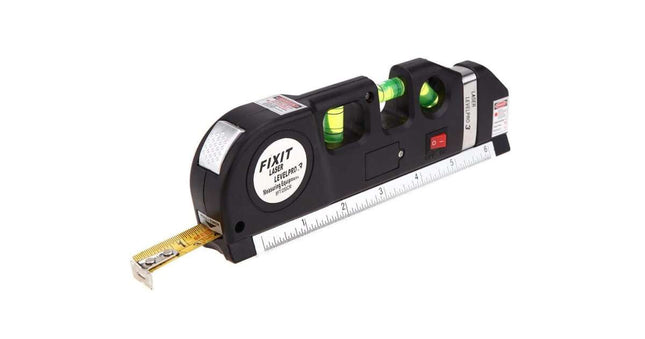 Laser Level Pro 3 Multi-Purpose Measuring Tool with 8 ft/250 cm Measuring Tape