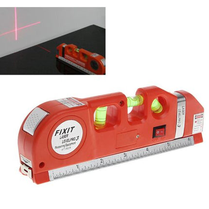 Laser Level Pro 3 Multi-Purpose Measuring Tool with 8 ft/250 cm Measuring Tape