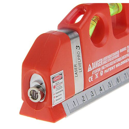 Laser Level Pro 3 Multi-Purpose Measuring Tool with 8 ft/250 cm Measuring Tape