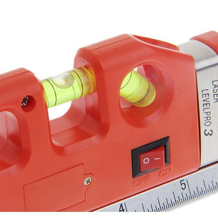 Laser Level Pro 3 Multi-Purpose Measuring Tool with 8 ft/250 cm Measuring Tape