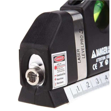 Laser Level Pro 3 Multi-Purpose Measuring Tool with 8 ft/250 cm Measuring Tape