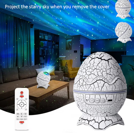 4 in 1 Star Projector with Remote Control, RGB Lighting, White Noise Sounds, Multi-Color, Dinosaur Night Lights