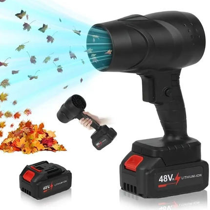 Turbo Blower, Portable Cordless Car Vacuum Dryer with 2 Batteries 48V | High Speed Handheld Car Air Dryer with Powerful Motor for Water Removal | Multi-Purpose Blower