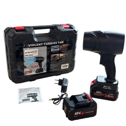 Turbo Blower, Portable Cordless Car Vacuum Dryer with 2 Batteries 48V | High Speed Handheld Car Air Dryer with Powerful Motor for Water Removal | Multi-Purpose Blower