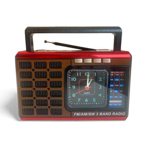 Solar powered AM/FM/SW alarm clock radio MD-919-S
