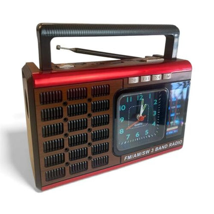 Solar powered AM/FM/SW alarm clock radio MD-919-S