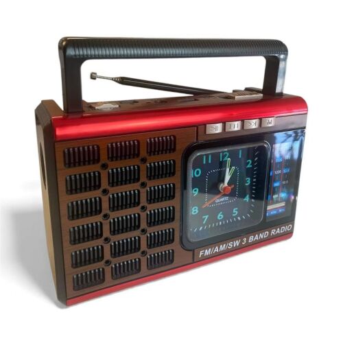 Solar powered AM/FM/SW alarm clock radio MD-919-S