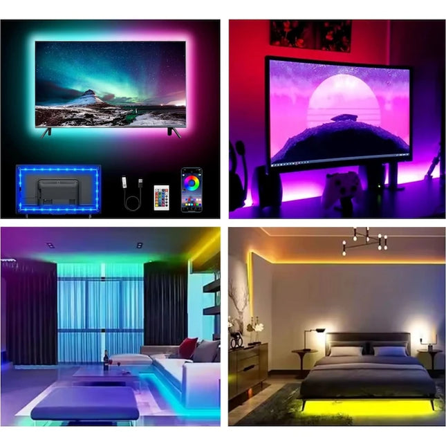 COBA TV LED strip 5m, 12W, 20 colors, remote control, voice control