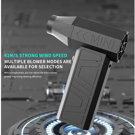 Portable Air Blower Turbo Fan, 4000mAh, 3-speed adjustable, 7.4V, 5V-2A