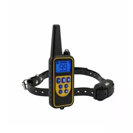 Electric Collar for dog training, range 800m, rechargeable, waterproof IP67, rubber electrodes, skin-friendly, adjustable size, 21-67 cm