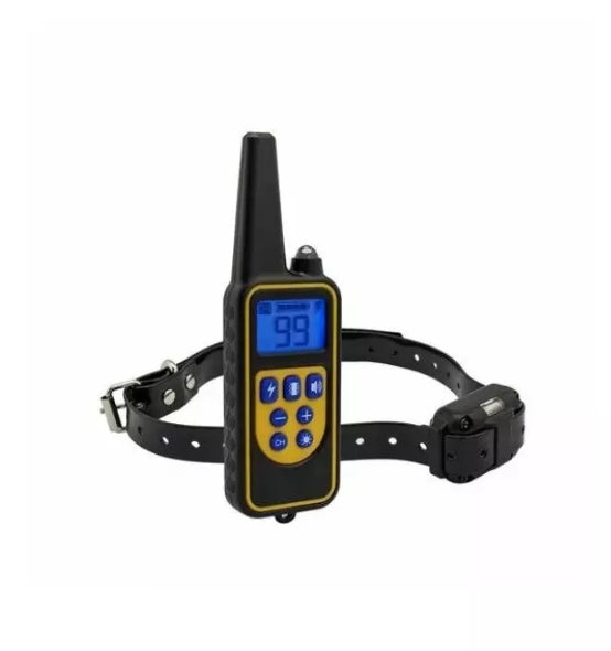 Electric Collar for dog training, range 800m, rechargeable, waterproof IP67, rubber electrodes, skin-friendly, adjustable size, 21-67 cm