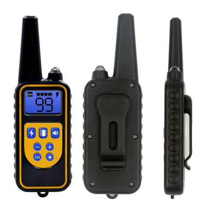 Electric Collar for dog training, range 800m, rechargeable, waterproof IP67, rubber electrodes, skin-friendly, adjustable size, 21-67 cm