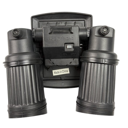 Solar LED lamp with motion sensor, 2 adjustable lamp heads