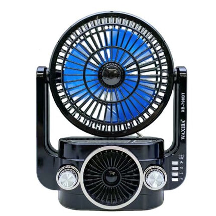 WAXIBA high quality plastic electronic fan with speakers for indoor and outdoor AM FM SW3 radio