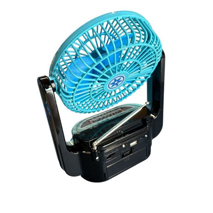 WAXIBA high quality plastic electronic fan with speakers for indoor and outdoor AM FM SW3 radio