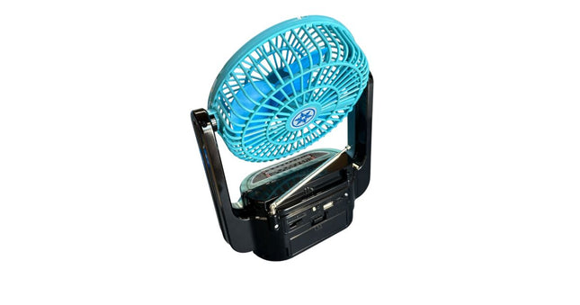 WAXIBA high quality plastic electronic fan with speakers for indoor and outdoor AM FM SW3 radio