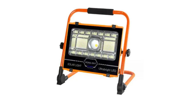 Work light (on-site), powered by 14.4 V/18 V Li-Ion battery, solar charging and USB-C, 360° rotatable, charging indicator light