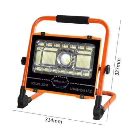 Work light (on-site), powered by 14.4 V/18 V Li-Ion battery, solar charging and USB-C, 360° rotatable, charging indicator light