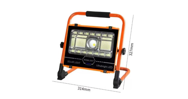 Work light (on-site), powered by 14.4 V/18 V Li-Ion battery, solar charging and USB-C, 360° rotatable, charging indicator light