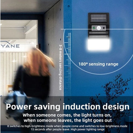 Solar wall lamp white, 3 lighting modes - YX-652