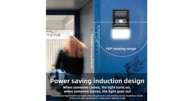 Solar wall lamp white, 3 lighting modes - YX-652