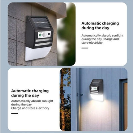 Solar wall lamp white, 3 lighting modes - YX-652