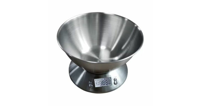 Electronic Food Scale, Stainless Steel Kitchen Scale, Large Tray with Timer, 5kg LCD Display