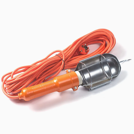 Workshop lamp, portable electric hand lamp, with switch, hook, 220V, work lamp, ideal for camping, attics and workshops, car repair shops, etc.