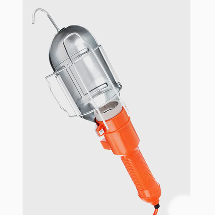 Workshop lamp, portable electric hand lamp, with switch, hook, 220V, work lamp, ideal for camping, attics and workshops, car repair shops, etc.