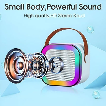 Portable speaker set with 2 microphones, wireless, Bluetooth, speaker 5 W